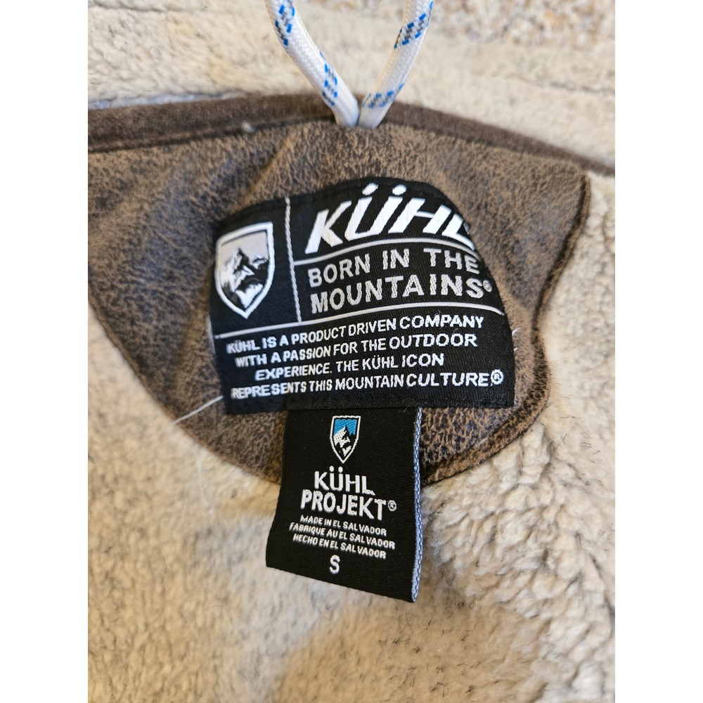KÜHL Projekt Faux Shearling Fleece Lined Hooded Jacket Brown Small - Picture 9 of 12